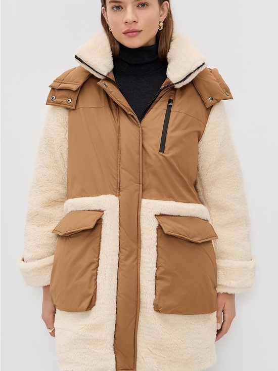 UGG Jackets & Blazers - UGG Tan and Cream Kaysin Down Parka